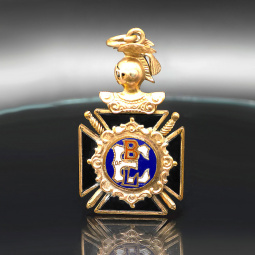 Antique Brotherhood of Locomotive Engineers Pocket Watch Fob | Railroadiana